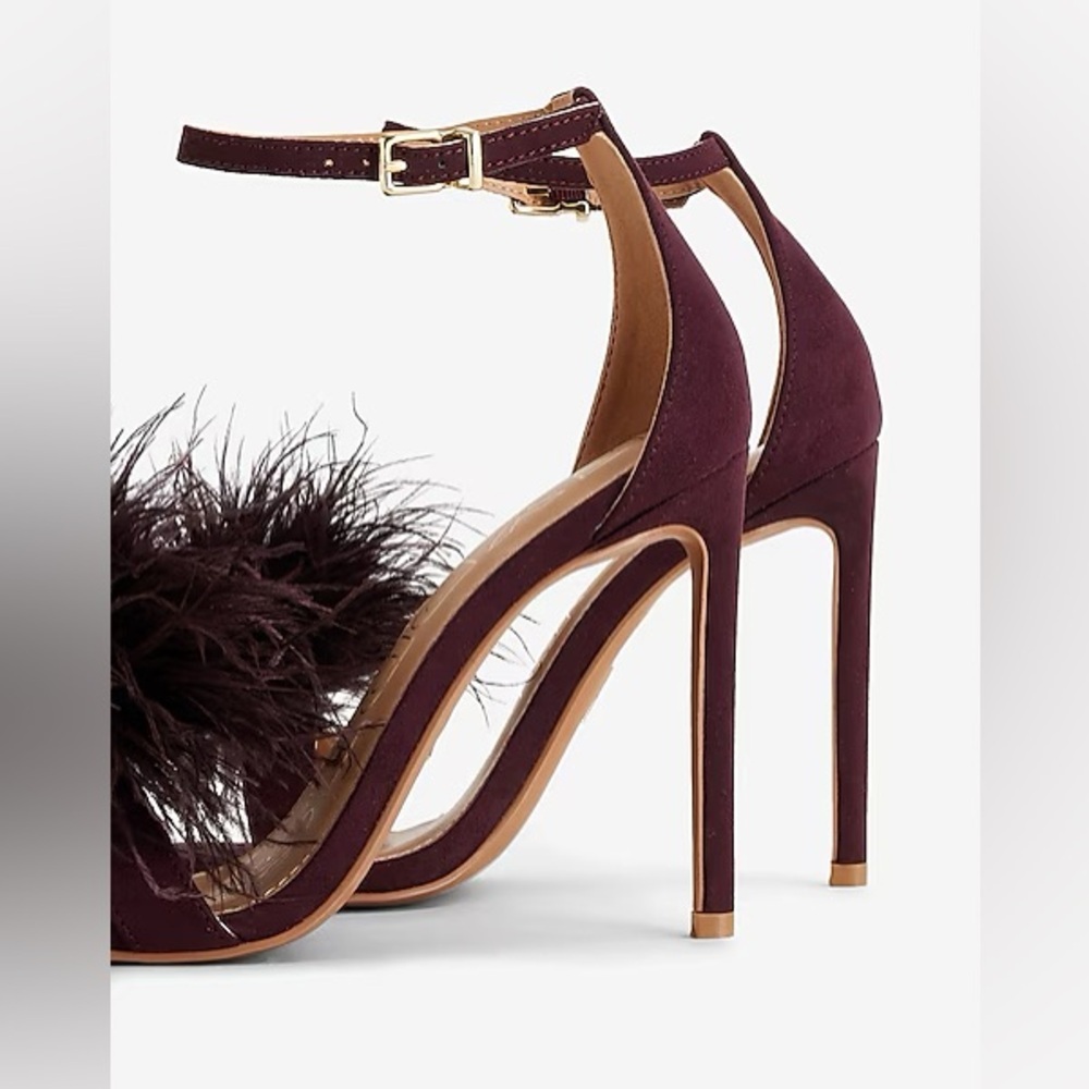 Feather Toe Heeled Sandals - Picture 3 of 9